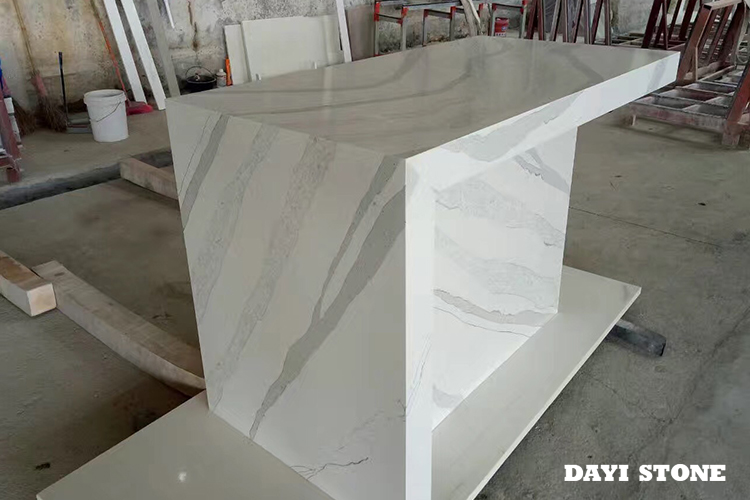 Countertop Quartz Calacatta White Polished - Dayi Stone